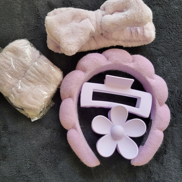 NWOT 6pcs Women Spa Accessories-purple - Picture 2 of 3